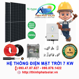 Trọn Bộ Điện NLMT Bám Tải 7 KW