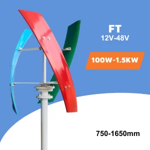 Tuabin gió trục đứng cánh xoắn FT từ 100W-1.5KW & Controller